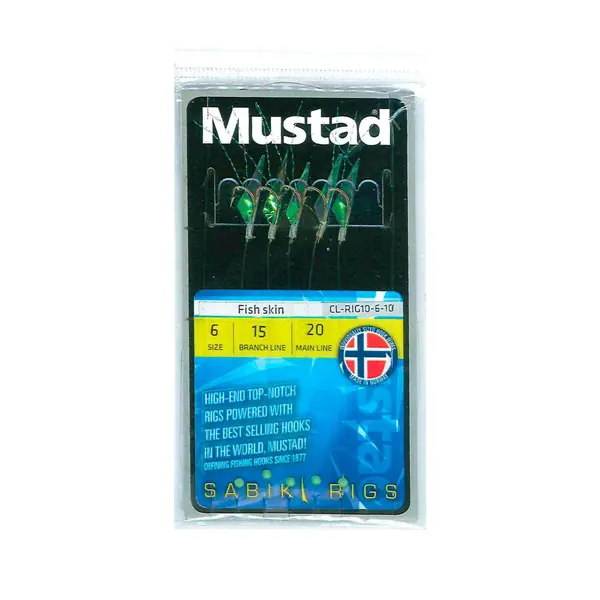 CL-RIG10-6-10 MUSTAD SABIKI PREDVEZ FISH SKIN 10 BR.6