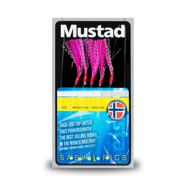 CL-RIG16-6-10 MUSTAD SABIKI PREDVEZ FLUO PINK FLASHER 16 BR.6
