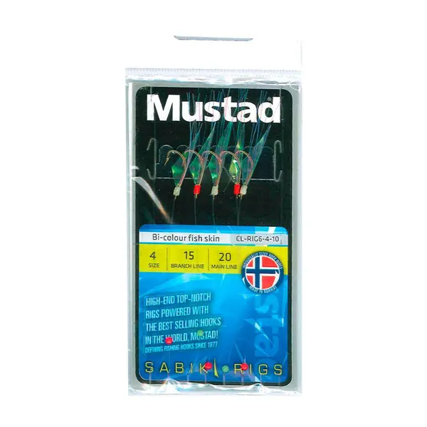 CL-RIG6-6-10 MUSTAD SABIKI PREDVEZ BI-COLOR FISH SKIN SABIKI 6 BR.6