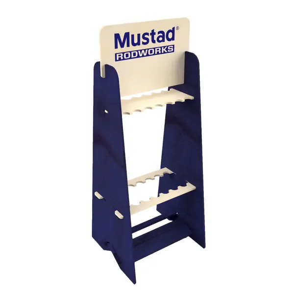 MRR001-14-W-002 MUSTAD RODWORKS ROD RACK BLUE