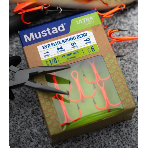 TR78NP-UVO-12-7U MUSTAD UDICE TROKRAKE KVD Elite Round Bend UV Paint #12 7kom
