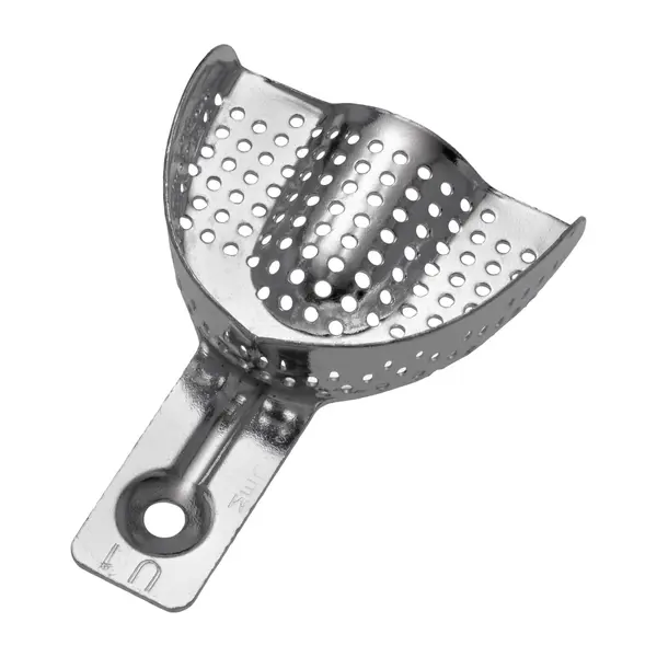 6006/U1 Aluminijska perforirana žlica za uzimanje otisaka, gornja XXS, 64x49 mm