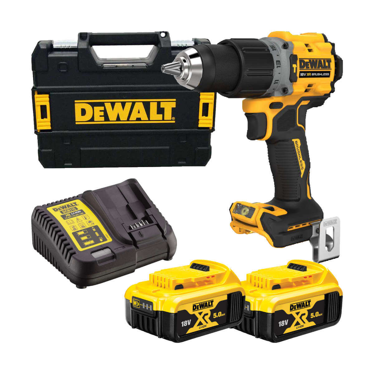 DCD805P2T DeWALT UDARNA BUŠILICA/ODVIJAČ 18 V 2X5,0 Ah
