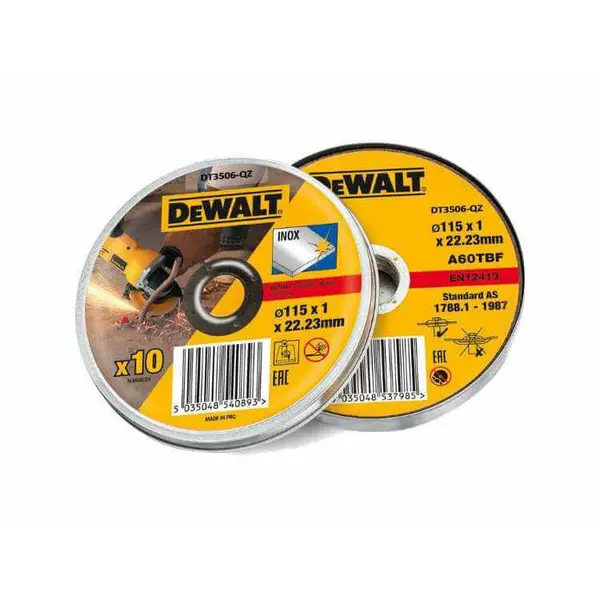 DT3506 DeWALT Rezna ploča za INOX 115x1mm 10/1