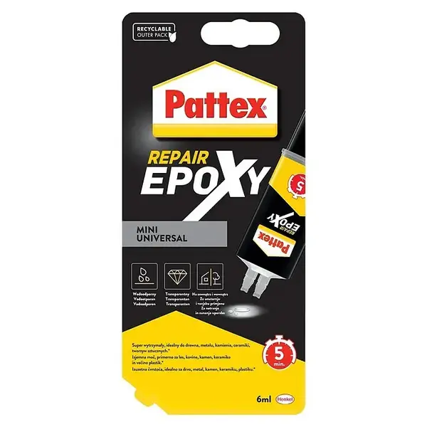 PATTEX Dvokomponentno ljepilo Repair Epoxy 6ml