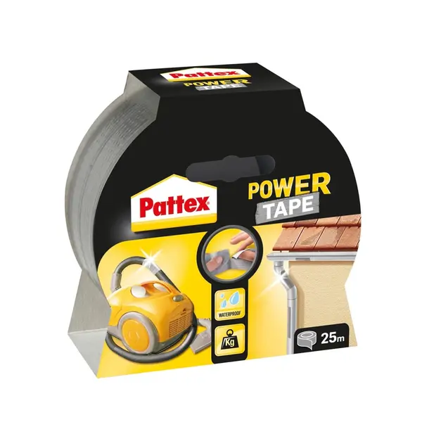 PATTEX Power Tape srebrna 25m