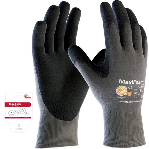 LA-Rukavica ATG Maxifoam sivo-crna vel 9