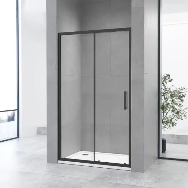 75-B-C3040B-1000-BLACK B-LINE TUŠ VRATA  1000x1950, CRNA, PROZIRNO STAKLO