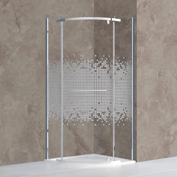 71-N0799 ARDIS TUŠ KABINA polukružna JEDNOKRILNA 90x90x195cm crom profil/pr.staklo 6mm