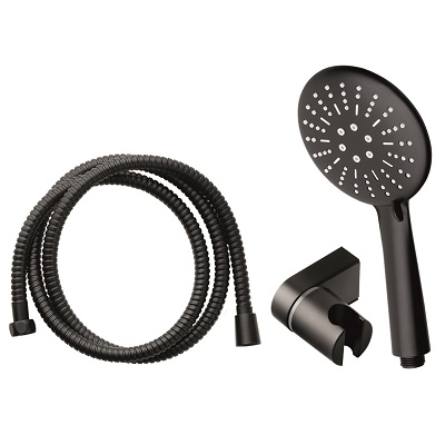 20-EH_B 3515-SET BLACK TUŠ SET (tuš ručica, crijevo, fixni nosač)