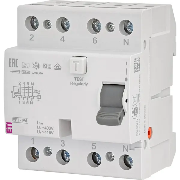 ETI 2061511 ETI FID sklopka 4P 25A/0,03 EFI
