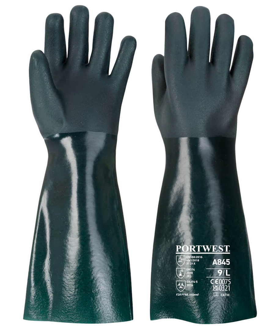 RUKAVICA DUGA PVC DOUBLE DIPPED PVC 45CM A845