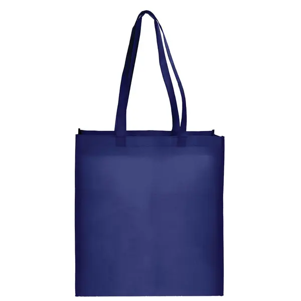212518-EC Torba shopping od netkanog tekstila 80g PP t. plava široka 42x38x10cm P10/250