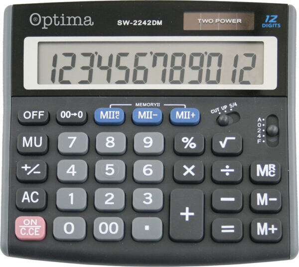 216113-EC Kalkulator OPTIMA SW-2242DM 12mjesta 25251 bls P30/60