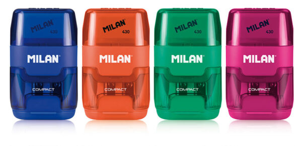 218113-EC Gumica+šiljilo dvostruko MILAN COMPACT sort display P16/128