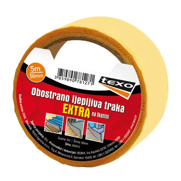 219484-EC Obostrano ljepljiva traka na tekstilu 50mm/5m - 4040-5 P48