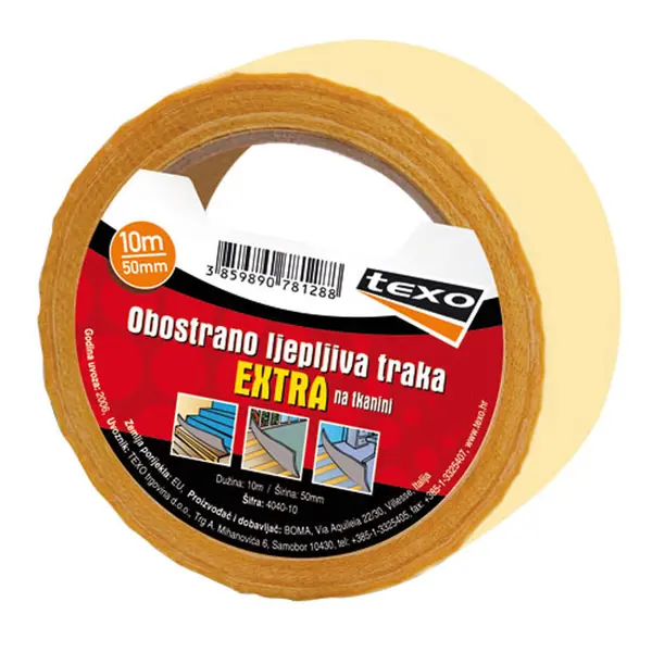 219485-EC Obostrano ljepljiva traka na tekstilu 50mm/10m - 4040-10 P44