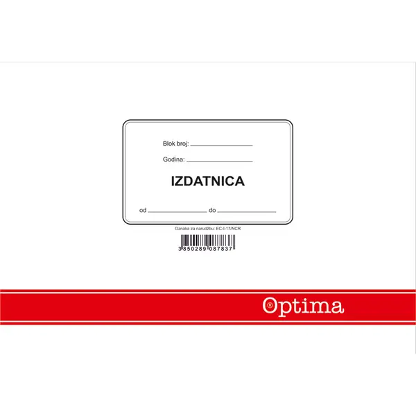 220165-EC Izdatnica A5 EC-I-17/NCR OPTIMA P10