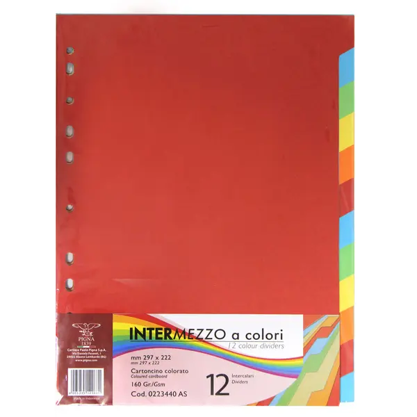 221411-EC Index kart. 12 boja za registr.A4 Pigna 0223440 P40/120
