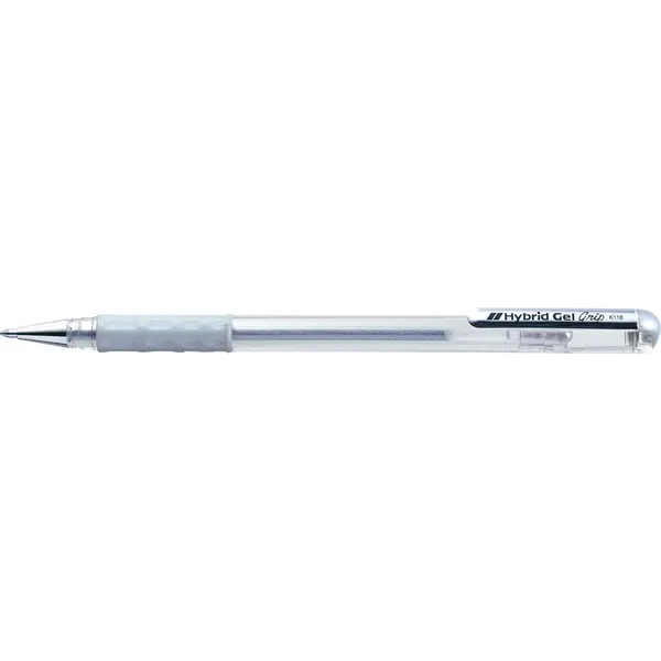 223495-EC Gel pen 0,8 PENTEL Hybrid Gel Grip K-118M-Z srebrni P12/576 NETTO