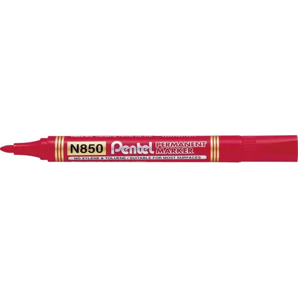 223524-EC Marker perm. PENTEL N850-B crveni okrugli vrh P12/576