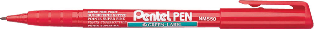 223774-EC Marker perm. PENTEL NMS50-B crveni okrugli vrh P12/480