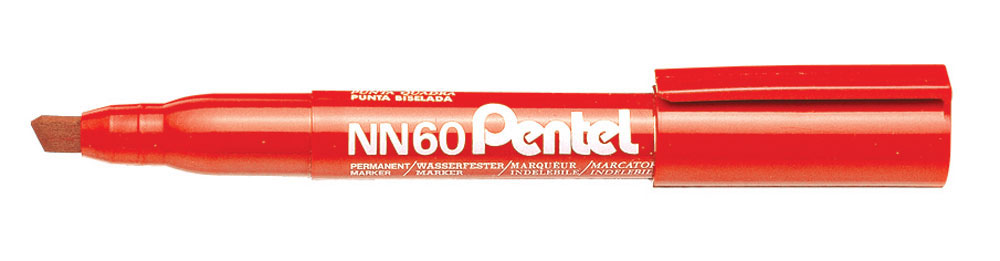 223992-EC Marker perm. PENTEL NN60-B crveni ravni vrh P12/480