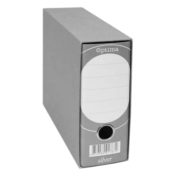 224693-EC Registrator A5-80 kutija OPTIMA SILVER široki sivi P10