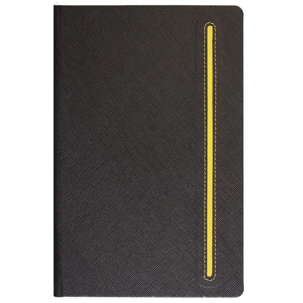 228727-EC Notes TEXTURE BLACK A5 14x21 crno-žuti 991.014.40 P1/20