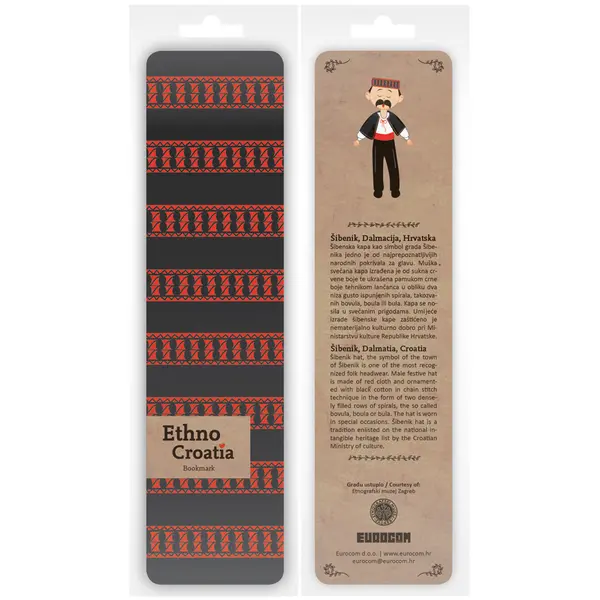 230483-EC Označivač stranica kartonski 4,5 x 17,5cm Ethno Croatia Šibenik NETTO