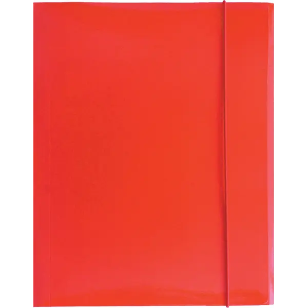 231447-EC Fascikl kartonski/lak s gumicom A4 400gr OPTIMA crveni 60582 P50