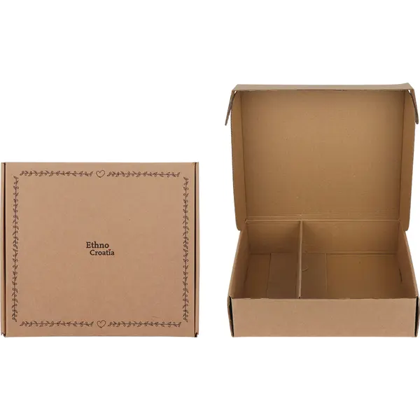 234182-EC Kutija poklon kartonska Ethno Croatia pravokutna 28,6x25,3x7,5 cm NETTO