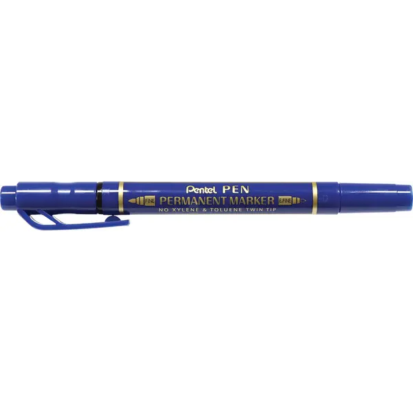 234884-EC Marker perm. PENTEL TWIN TIP N75W-C plavi P12/576