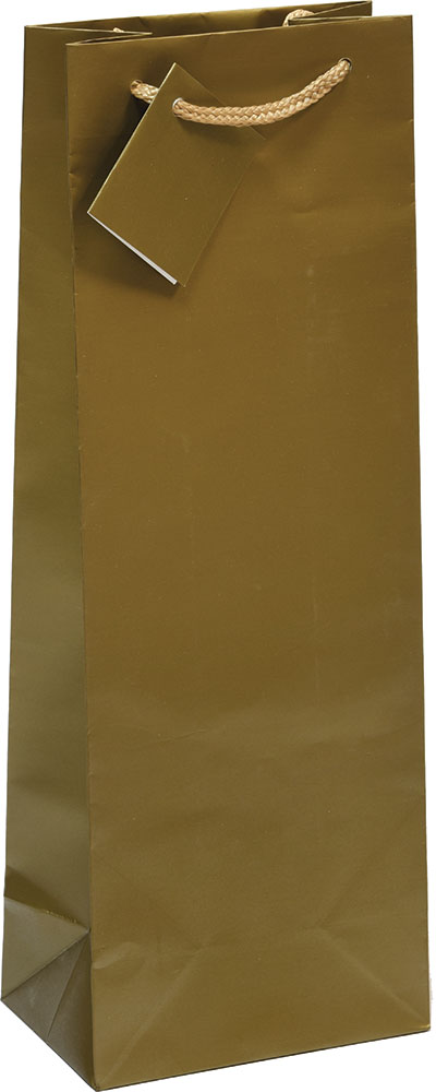 235550-EC Vrećica boca veća jednobojna mat zlatna 13x36x8,5cm 75248 P12/144