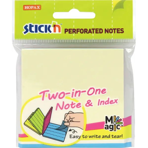 237332-EC Blok samolj. STICK'N 76x76 pastel sort 4 boje perforirani 80L 21838 P12/216