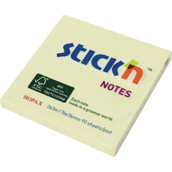 237336-EC Blok samolj. STICK'N 76x76 pastel žuti FSC 90L 21563 P12/216