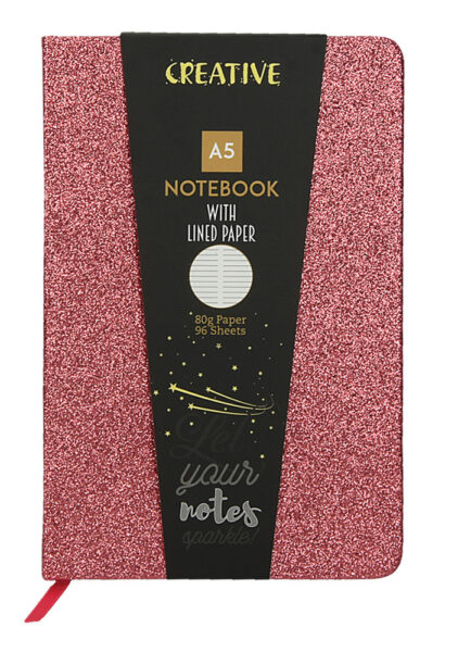 237749-EC Notes CREATIVE A5 GLITTER sa šljokicama sort 96L 52946 P10/30