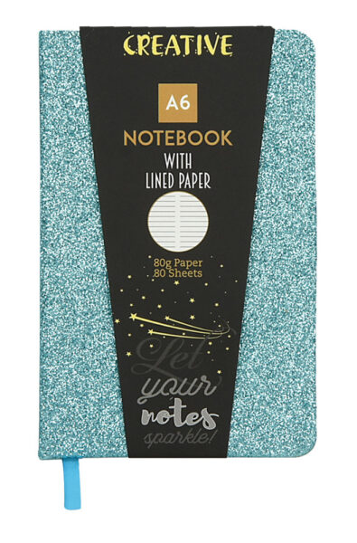 237750-EC Notes CREATIVE A6 GLITTER sa šljokicama sort 80L 52947 P10/60