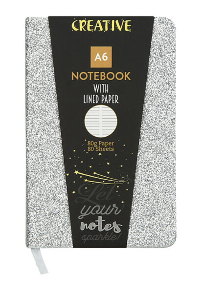 237750-EC Notes CREATIVE A6 GLITTER sa šljokicama sort 80L 52947 P10/60