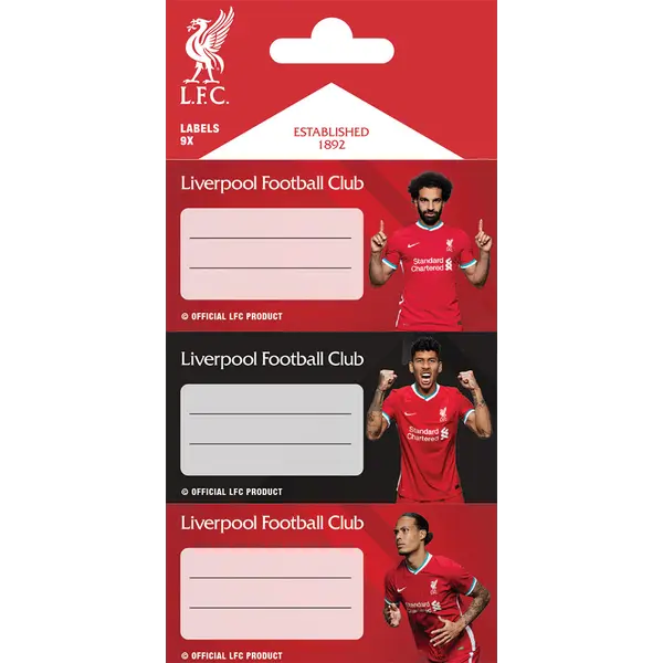 238100-EC Naljepnice za bilježnice LIVERPOOL 9 kom.  63411 bls P100/1000