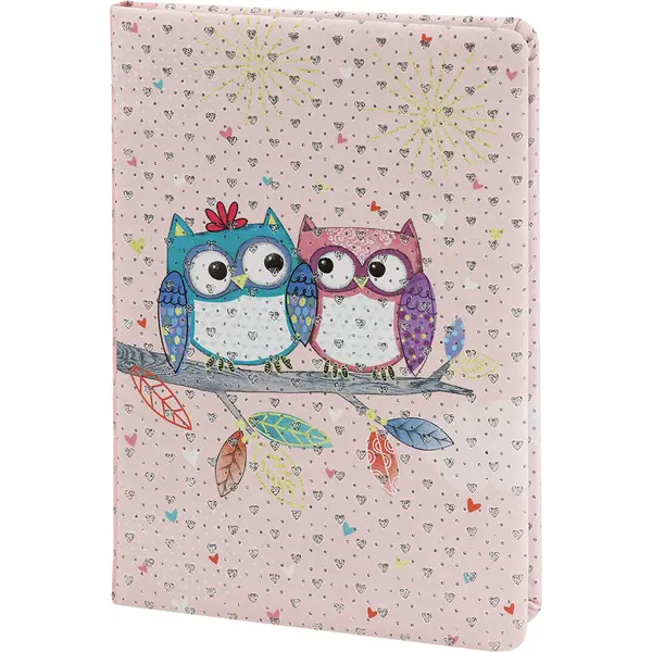 238847-EC Notes CREATIVE A5 Owls od umjetne kože sa glitterima P60 NETTO