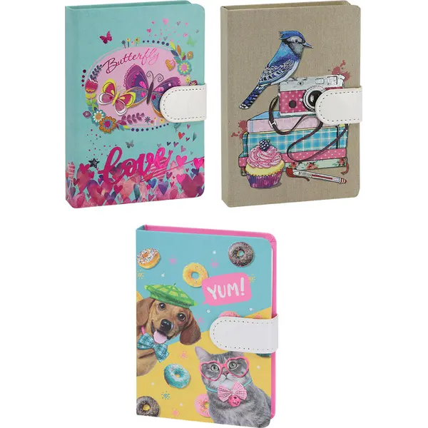 238852-EC Notes CREATIVE sa magnetnim zatvaranjem 14,5x9 cm sort P96 NETTO