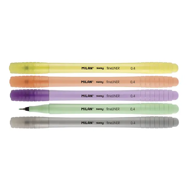 241855-EC Flomaster fineliner MILAN 0,4 SWAY set 5 pastelnih boja P14/252
