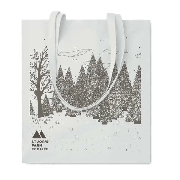 241876-EC Torba shopping pamučna 140g Cottonel bijela duga ručka, 38x42 cm