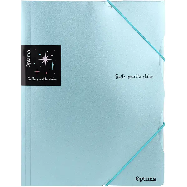 242984-EC Fascikl pvc s gumicom A4 OPTIMA Glitter sort.boje 120374 P12/120