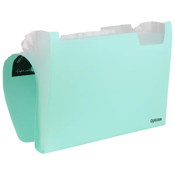 242995-EC Mapa harmonika PVC A4 12 preg. OPTIMA Pastel sort.boje 120380 P12/48