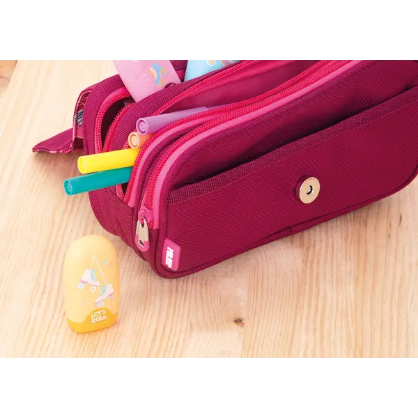244641-EC Pernica vrećica MILAN 4 zipa sa preklopom Roller roza P24