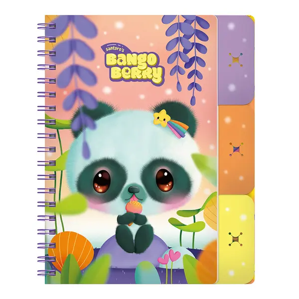 245777-EC Notes spiralni s razdjelnicima Bangoberry Pally Panda 200str. 25x20,5 P3