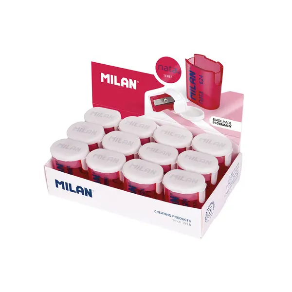 246490-EC Šiljilo plastično 1 rupa MILAN Collection nata® 624 display P12/384