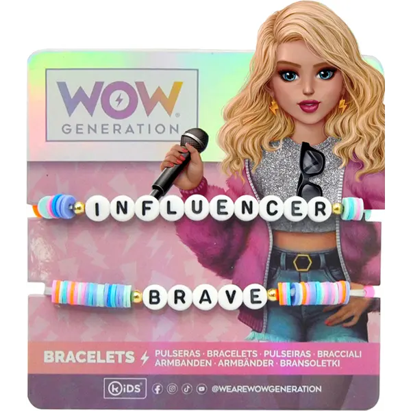 246940-EC Narukvice s porukom WOW Generation 2kom, sort P12/24